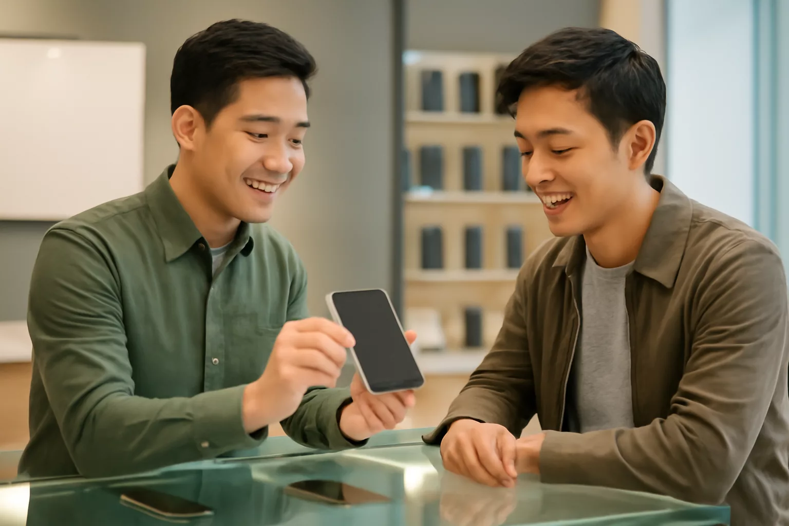 Cửa hàng điện thoại, điện máy: trả lời giá, trả góp, bảo hành