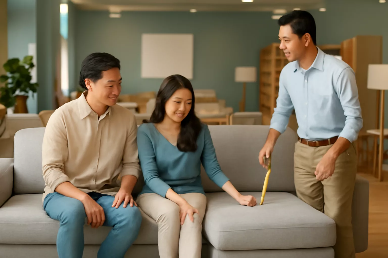 Cửa hàng nội thất: tư vấn qua chat khi sản phẩm cần đo đạc